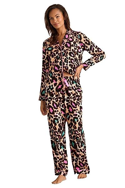 Love & Roses Pyjama Love & Roses Durchgeknöpfter Schlafanzug (2 tlg) günstig online kaufen