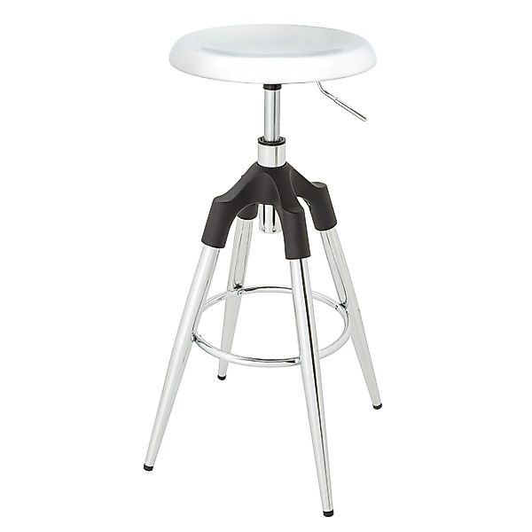 riess-ambiente Barhocker INDUSTRIAL silber-chrom / schwarz günstig online kaufen