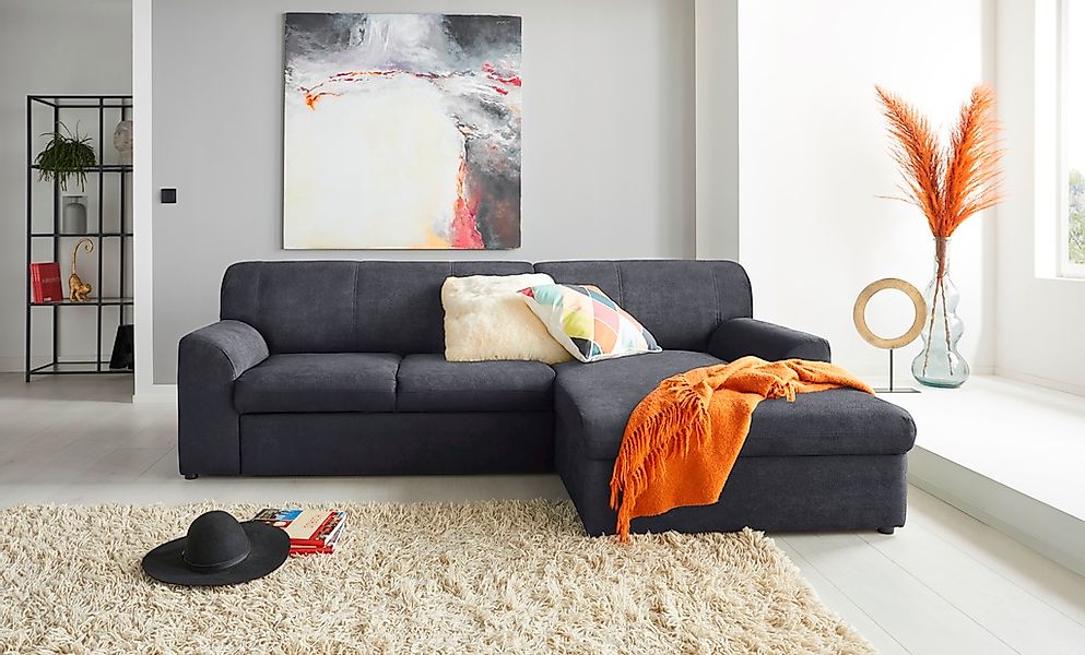 DOMO collection Ecksofa "Topper, elegant und zeitlos, kompaktes Stellmaß 24 günstig online kaufen