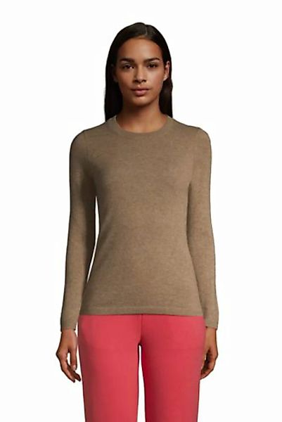 Kaschmir-Pullover mit rundem Ausschnitt, Damen, Größe: S Normal, Braun, by günstig online kaufen