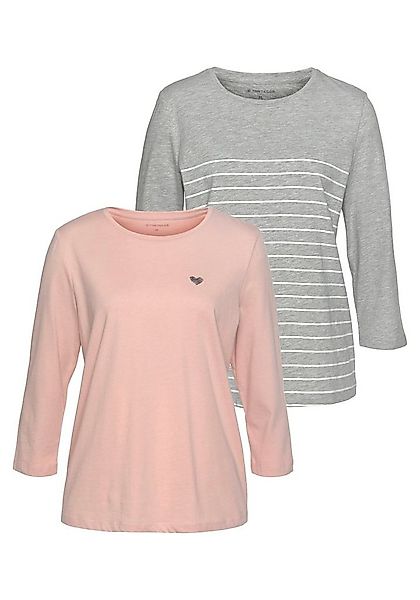 TOM TAILOR 3/4-Arm-Shirt (Packung, 2-tlg., 2er-Pack) im Doppel - immer Ring günstig online kaufen