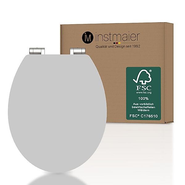 instmaier WC-Sitz Holz Toilettendeckel, Manhattan-Grau, mit günstig online kaufen