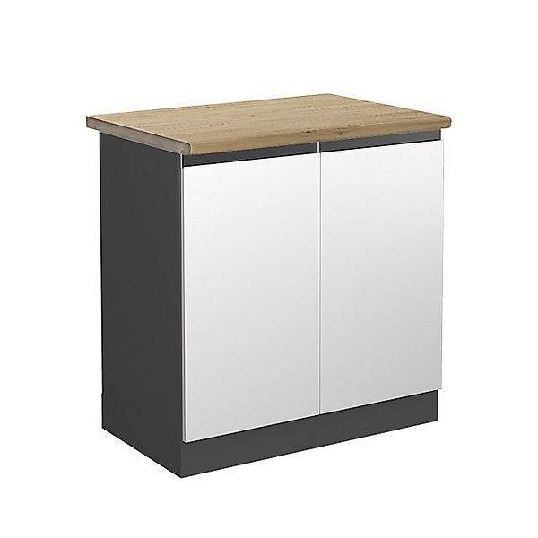 Vicco Spülenunterschrank R-Line Küchenunterschrank für die Spüle Weiß/Anthr günstig online kaufen