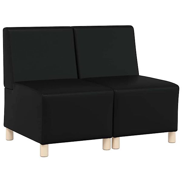 vidaXL Modulares Sofa ohne Armlehnen 2 Stk Schwarz 55 x 74 x 82 cm 3399774 günstig online kaufen