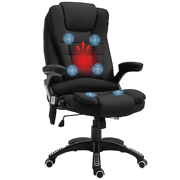 Vinsetto Bürostuhl Gamingstuhl Massagefunktion höhenverstellbar Schwarz 67x günstig online kaufen