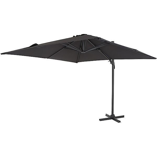Siena Garden Marktschirm 300 cmx 300 cm Anthrazit mit Kurbelmechanik günstig online kaufen