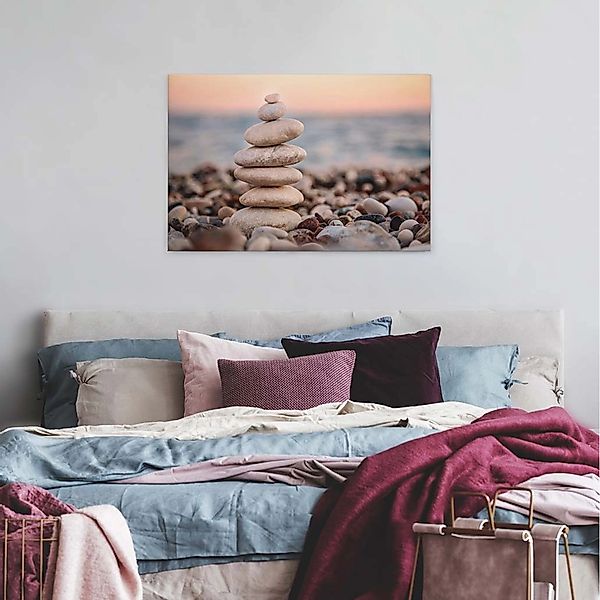 A.S. Création Leinwandbild "Stone Beach" Gemälde  Kunst 1 Stk. tlg. Spa Ste günstig online kaufen