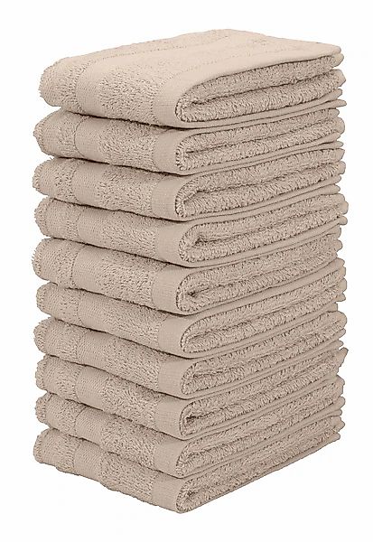 my home Waschlappen »Vanessa«, (Set, 10 tlg.), Handtücher mit Bordüre, 100% günstig online kaufen