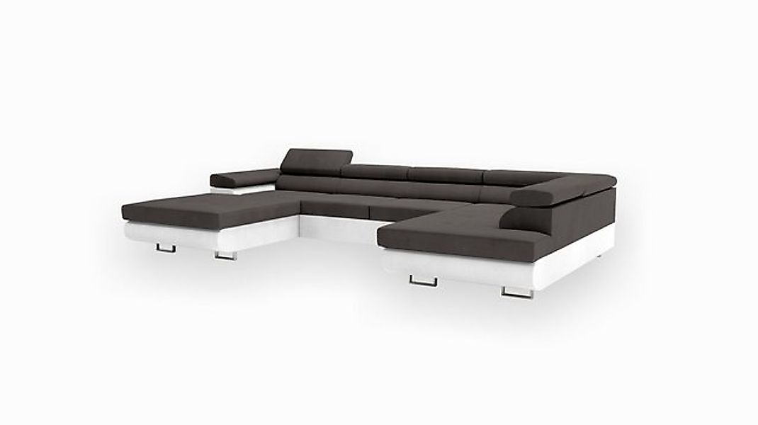Goldstoff Wohnlandschaft RELAX U Ecksofa mit Schlaffunktion, Kunstleder & S günstig online kaufen