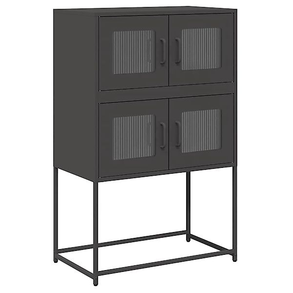 vidaXL Highboard Schwarz 68x39x107 cm Stahl 853344 günstig online kaufen