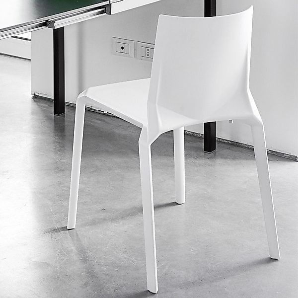 Kristalia PLANA stapelbarer Stuhl In/Outdoor (4 Stück) | Ausführung weiß günstig online kaufen