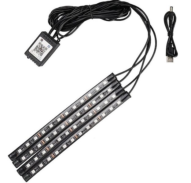 POPOLIC LED Stripe 48 LED-Lichtstreifen für den Autoinnenraum, LED-Innenbel günstig online kaufen