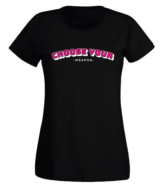 G-graphics T-Shirt Damen T-Shirt - Choose your Weapon mit trendigem Frontpr günstig online kaufen