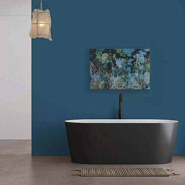 Bricoflor Wandbild Unterwasserwelt Grün Blau Quallen Bild Für Kinderzimmer günstig online kaufen