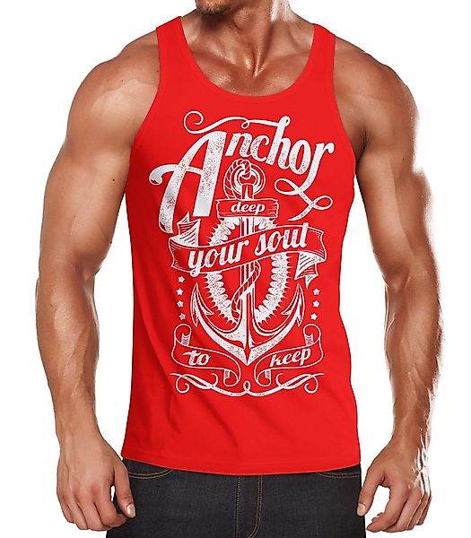 Neverless Tanktop Anker Herren Tank-Top Shirt günstig online kaufen