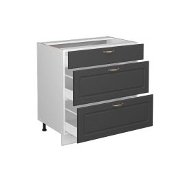 Vicco Unterschrank Fame-Line, Anthrazit-Gold/Weiß, 80 cm günstig online kaufen