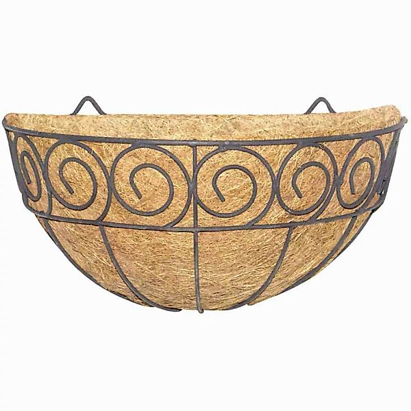 Siena Garden Wandampel Scroll mit Kokoseinlage 35 cm x 17 cm x 18,5 cm günstig online kaufen