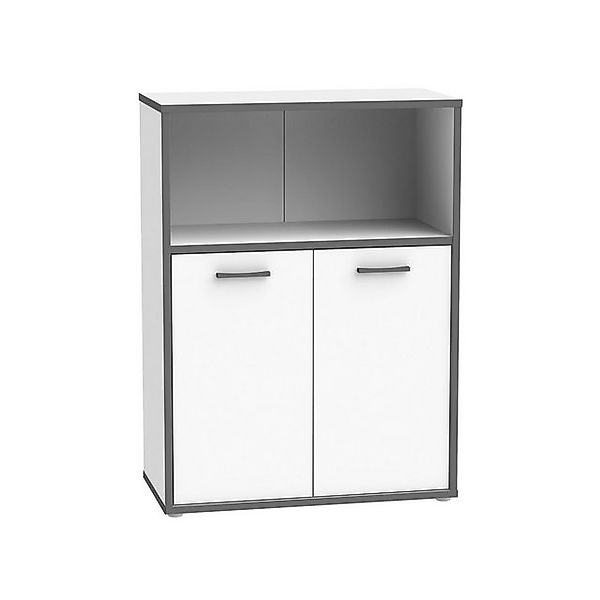 expendio Hochschrank Keijo 9 Weiß / Wolfram Grey, 45x227x42 cm günstig online kaufen