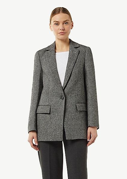 comma Jackenblazer Indoor-Blazer Wollmix-Blazer mit zarten Pailletten günstig online kaufen