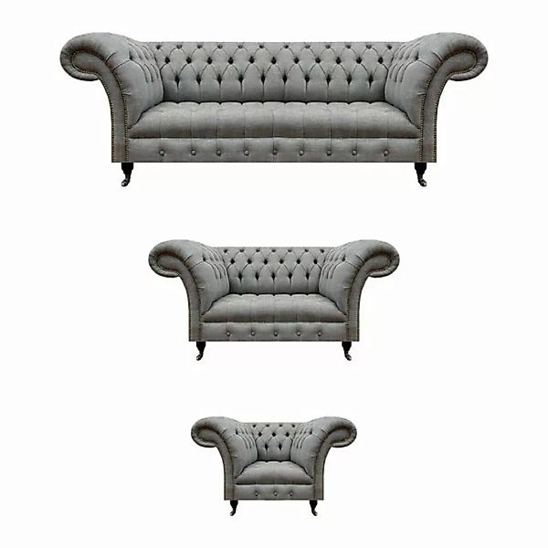 JVmoebel Chesterfield-Sofa Sofagarnitur 3tlg Polstermöbel Wohnzimmer Luxus günstig online kaufen