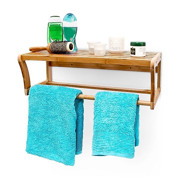 relaxdays Badregal mit Handtuchhalt günstig online kaufen