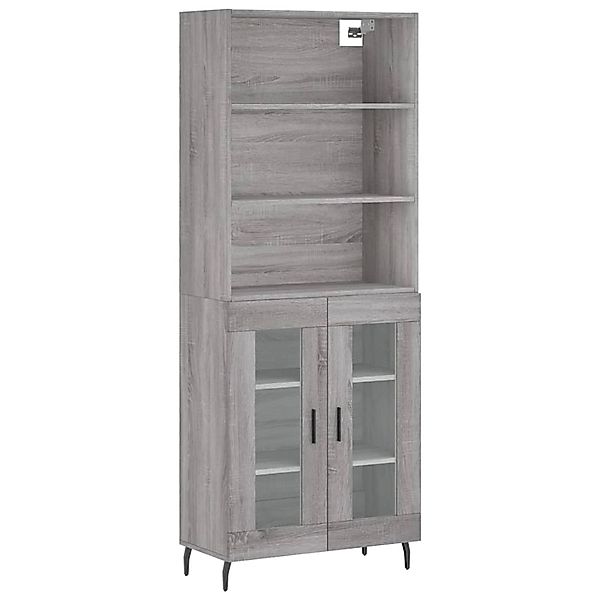vidaXL Highboard Grau Sonoma 69,5x34x180 cm Holzwerkstoff 3189339 günstig online kaufen