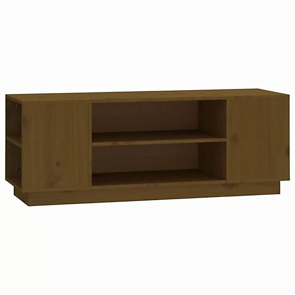 furnicato TV-Schrank Honigbraun 110x35x40,5 cm Massivholz Kiefer (1-St) günstig online kaufen