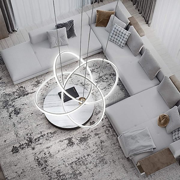 Nettlife LED Kronleuchter Pendelleuchte in Weiß günstig online kaufen