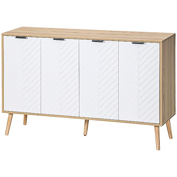 HOMCOM Buffet Lowboard, Aufbewahrungsmöbel, verstellbare Regale, 2 Schränke günstig online kaufen