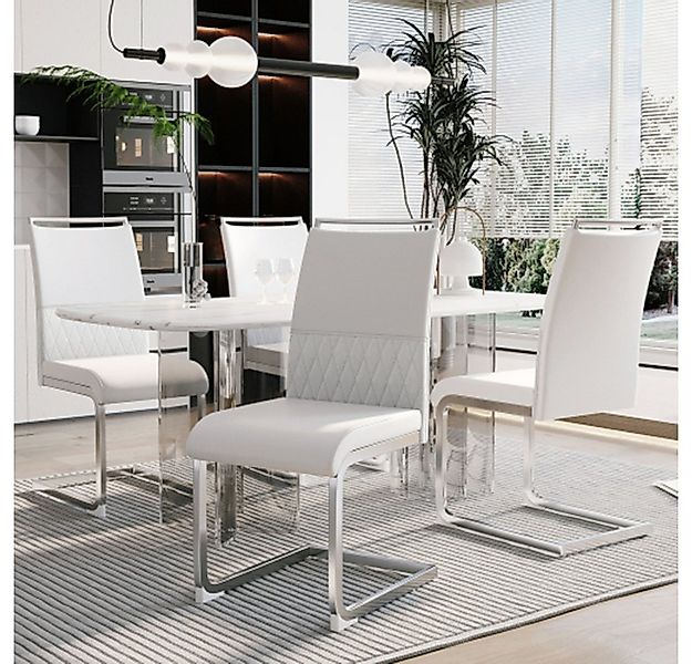 XDeer Esszimmerstuhl 4er Set Esszimmerstühle,Rücken gepolstert Side Chair, günstig online kaufen