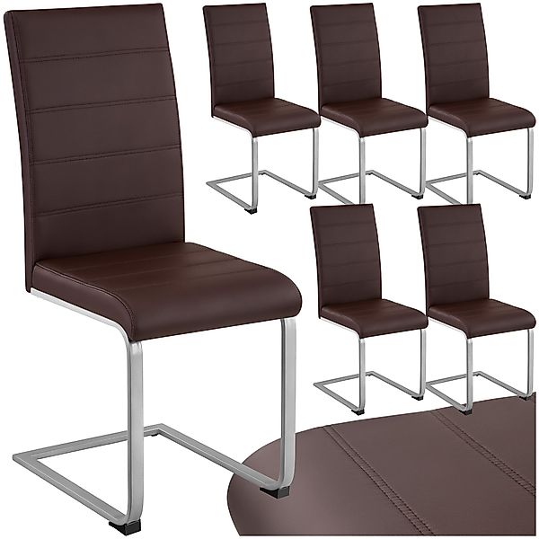 tectake Esszimmerstuhl Set Schwingstuhl (Set, 6 günstig online kaufen