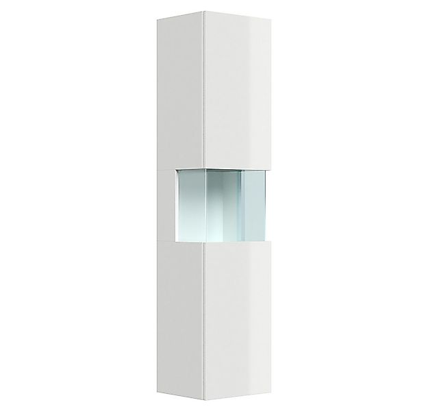 Lomadox Hochschrank LIVIGNO-02 150cm hoch, wandhängend, mit Glaselement, we günstig online kaufen