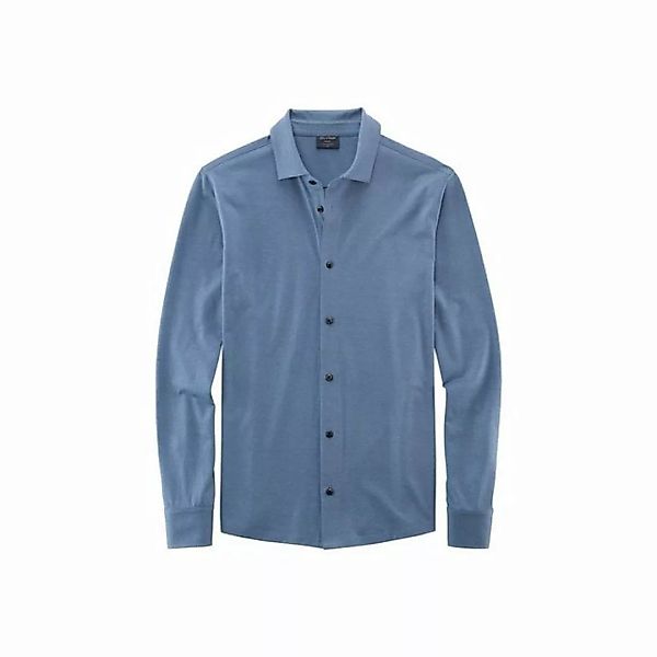 OLYMP Rundhalsshirt mittel-blau (1-tlg) günstig online kaufen