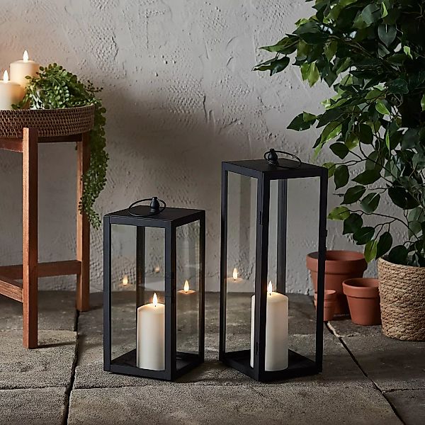 Bowen Gartenlaternen Duo mit TruGlow® Outdoor Kerzen günstig online kaufen