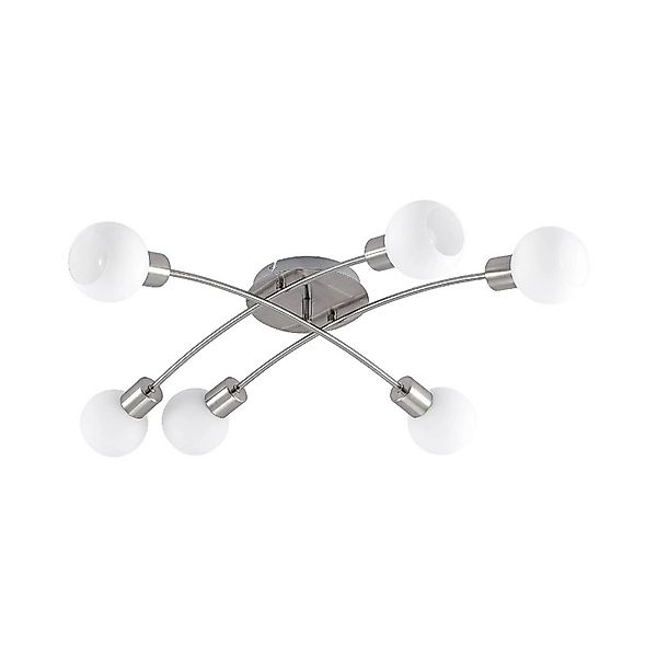 Lindby Deckenlampe Agmar 9626421 Modern in Alu aus Metall 6-flammig E14 Woh günstig online kaufen