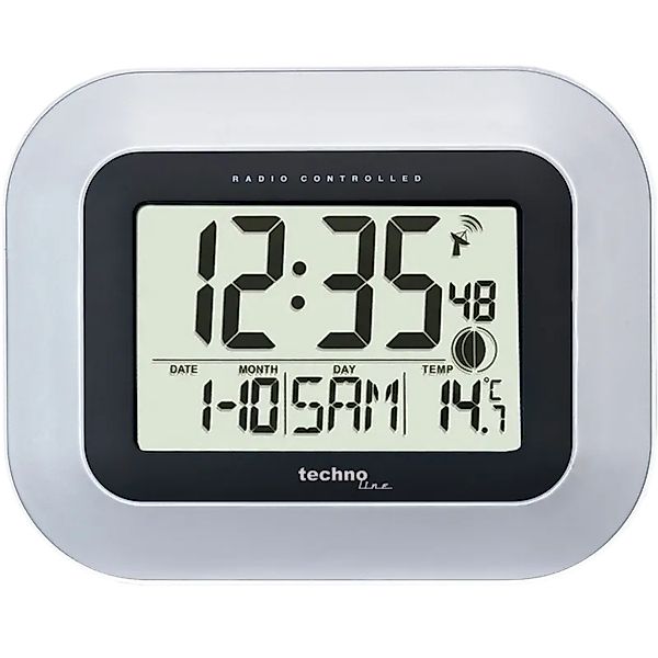 technoline Funkwanduhr WS 8005 Silber günstig online kaufen