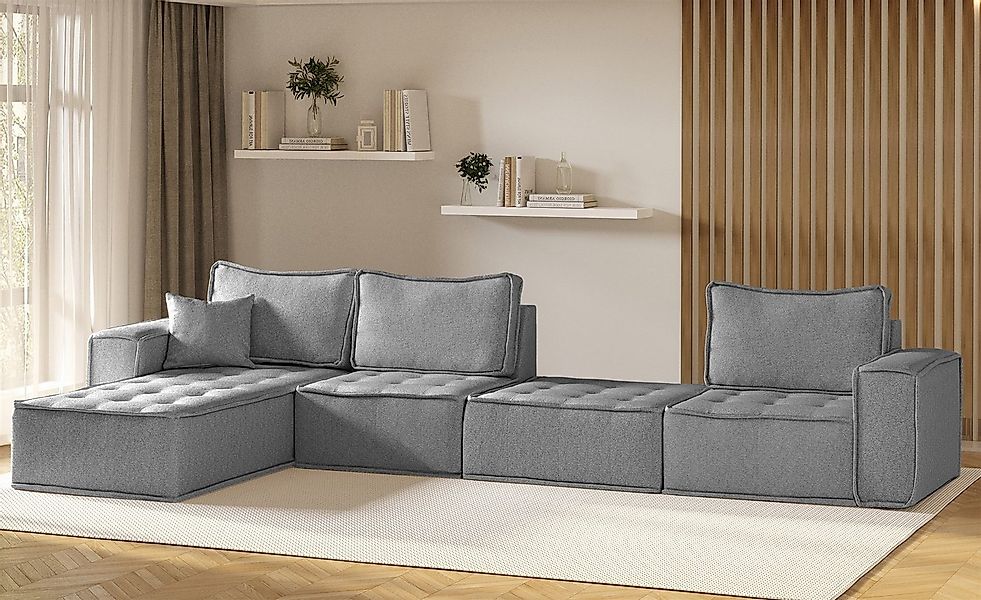 Fun Möbel Ecksofa Modulsofa 4-teilig SANDE XL in Stoff, Alle Module zu Syst günstig online kaufen