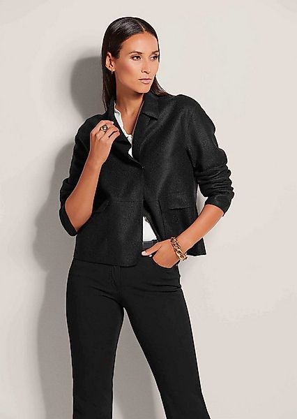 MADELEINE Kurzblazer Wollblazer mit Klappkragen und Pattentaschen Modischer günstig online kaufen