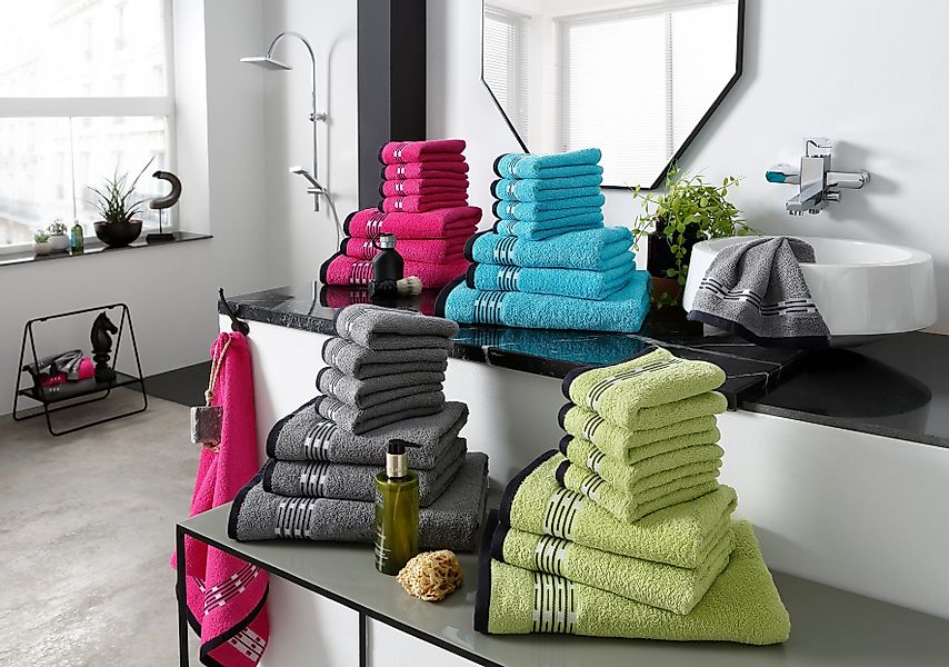 my home Handtuch Set Jonnie, Walkfrottee günstig online kaufen