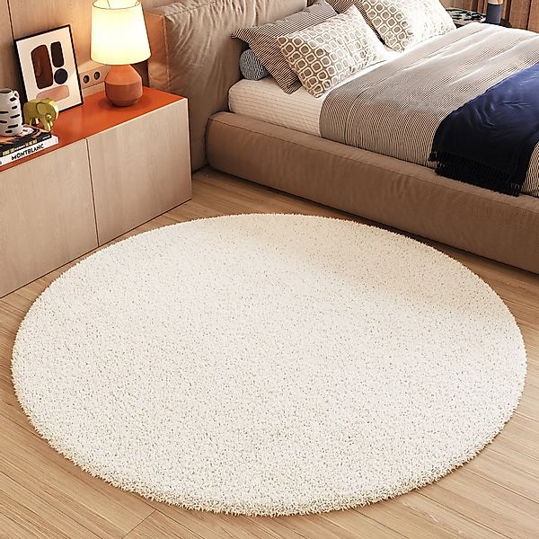 Tapiso Hochflor-Teppich ESSENCE, rund, Höhe: 40 mm, Wohnzimmer, Schlafzimme günstig online kaufen