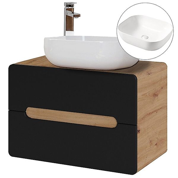 Lomadox Waschtisch NEW-LUTON, Wotan Eiche Nb. günstig online kaufen