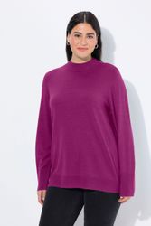 Ulla Popken Strickpullover Pullover Stehkragen Langarm günstig online kaufen