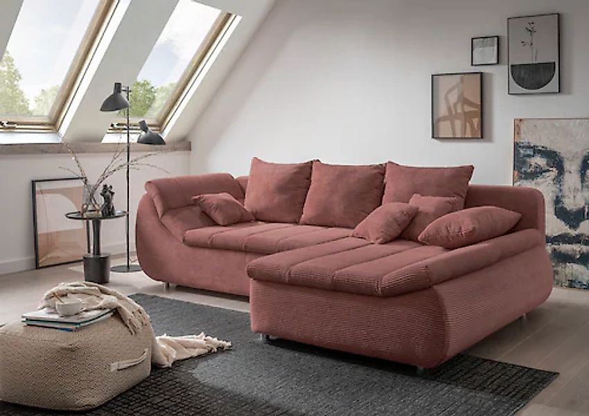 INOSIGN Ecksofa »Imola, bequem, aktuelle Steppung im Sitz, L-Form, Breite 2 günstig online kaufen