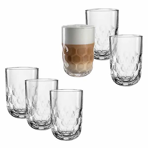 LEONARDO Latte-Macchiato-Glas »GOCCE, 380 ml, 6er-Set«, (Set, 6 tlg.), 1. V günstig online kaufen
