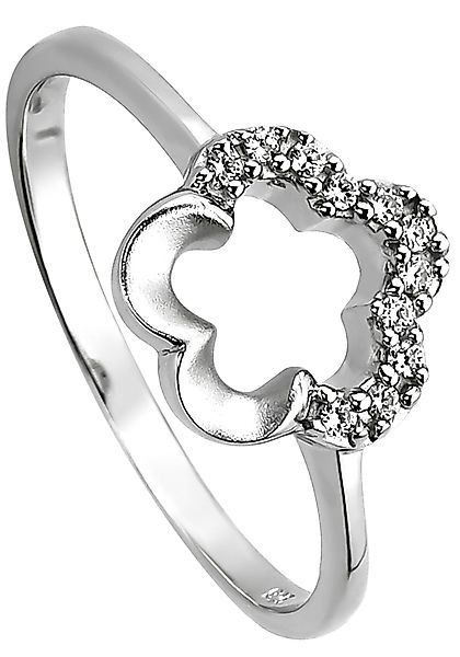 JOBO Fingerring "Ring Blume mit 11 Zirkonia", 925 Silber günstig online kaufen