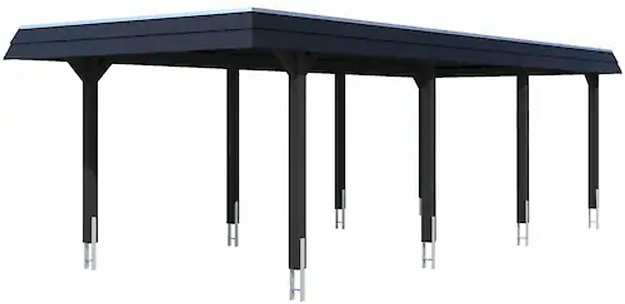 Skanholz Einzelcarport »Wendland« Leimholz 291 cm Anthrazit, schwarze Blend günstig online kaufen