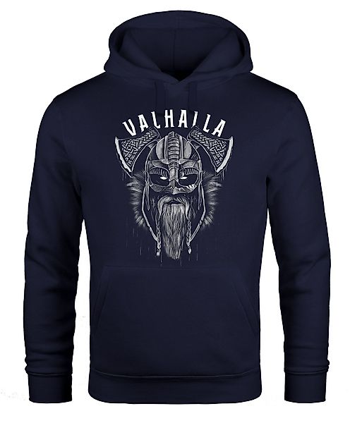 Neverless Hoodie Hoodie Herren Aufdruck Valhalla günstig online kaufen