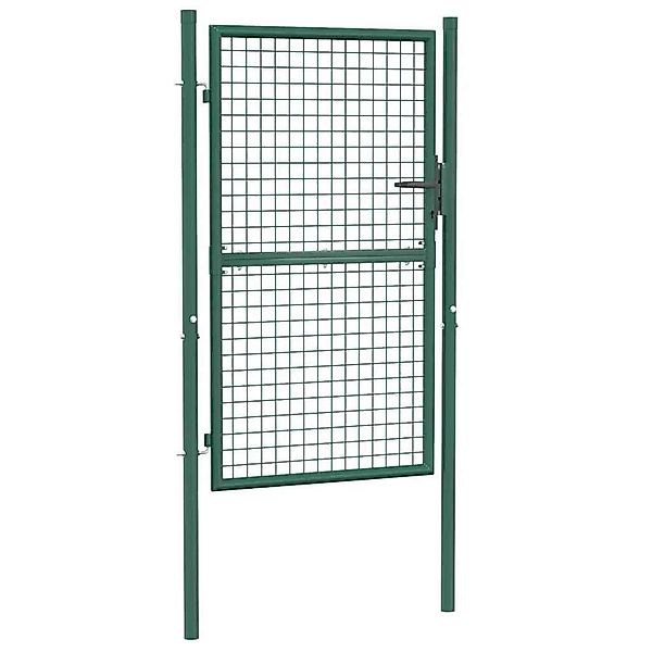 vidaXL Zauntor Stahl 100x150 cm Grün 145734 günstig online kaufen