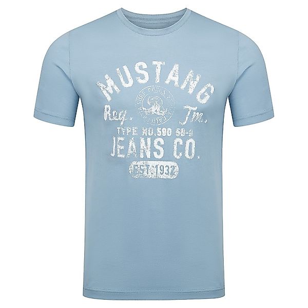 MUSTANG T-Shirt Herren Printshirt Regular Fit günstig online kaufen