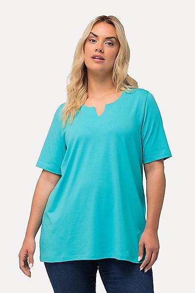 Ulla Popken T-Shirt T-Shirt A-Linie Tunika-Ausschnitt günstig online kaufen